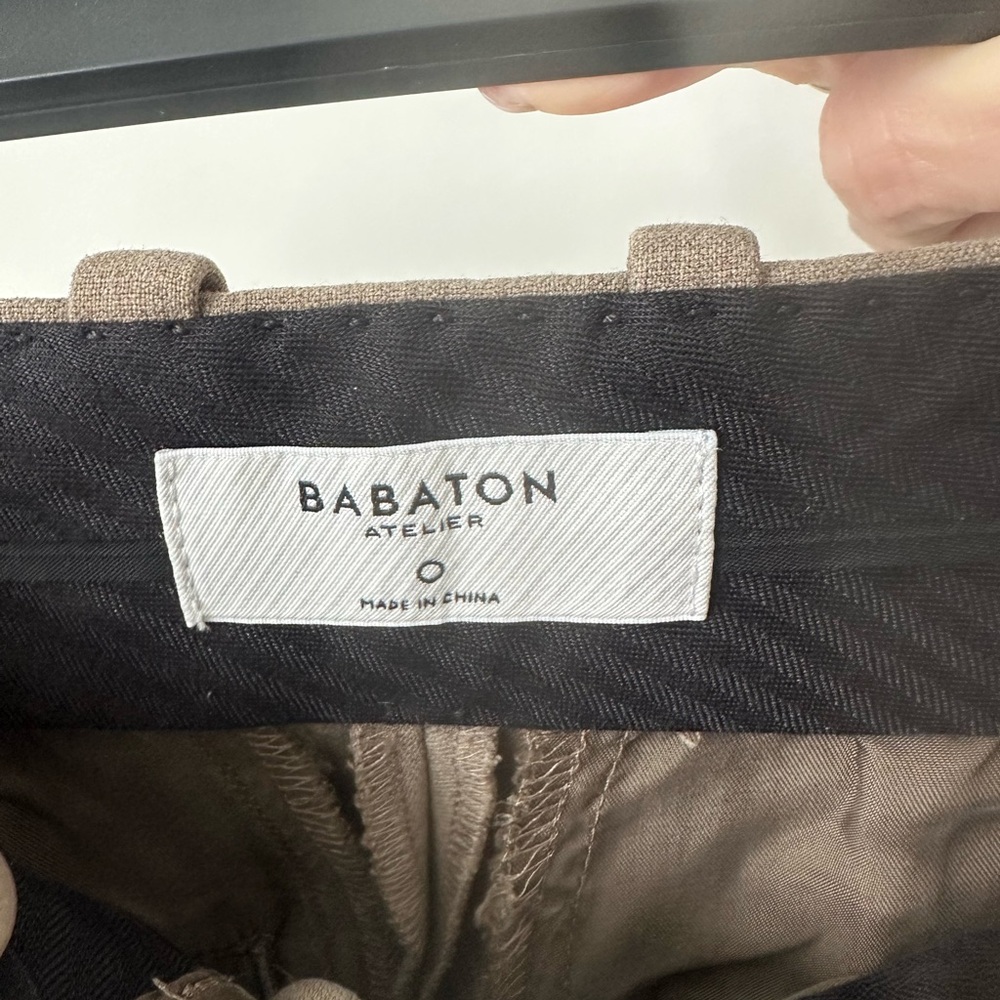 Babaton Straight-Leg Pants in Brown Taupe - Picture 3 of 3